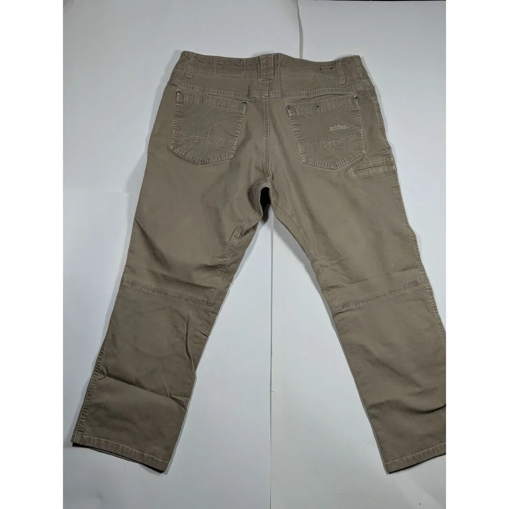 KÜHL Crag Series Outdoor Hiking Work Pants Khaki Stretch Utility 36x30